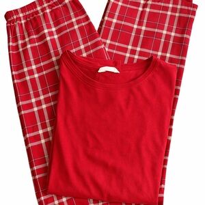 Red Plaid Lounge Set | Cozy Matching Pajama Set | Soft sleepwear